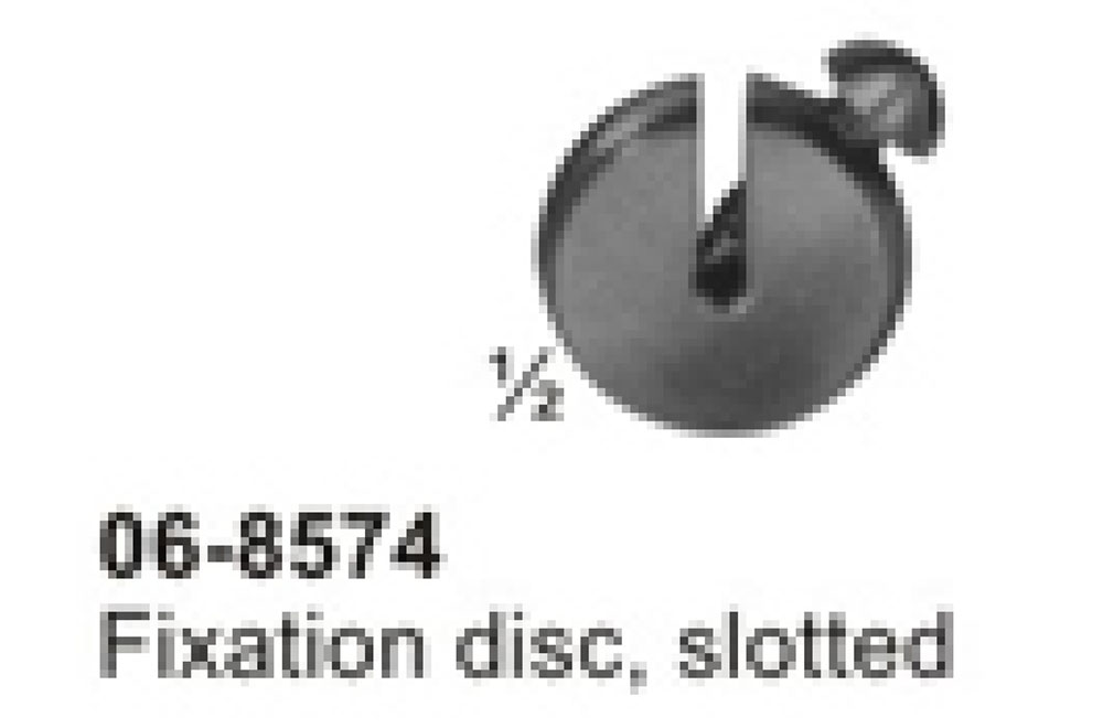 Fixation disc, slotted